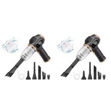 2X 2-in-1 Car Vacuum Cleaner and Blower High-Powered Suction 4000mAh Rechargeable for Comprehensive Car Cleaning