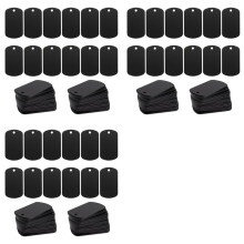 300Pcs Metal Stamping Blanks Black for Stamping, Engraving Blanks Aluminum Stamping Blanks Keychain Blank Dog Tag