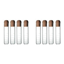 8PCS Glass Strainers for Long Leaf Tea, Reusable Glass Diffuser with Cork Loose Tea Steeper Filter for Cup
