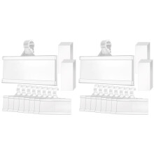 200 Pieces Plastic Wire Shelf Label Holders, Reusable Price Label Holder with Locks, for Supermarket Department Store