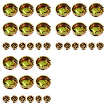 36 Pack Steel Bung Plug Drum Bung 6cm and 3cm Bung Hole Cap 55 Gallon Drum Caps Metal Bung Caps with Plated Coated