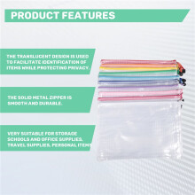 10 Colors Zipper Mesh Document Bag A4 Letter Size Mesh Bag, Waterproof Document Zipper Bag,30PCS