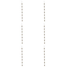 6X Pine Cone Shaped Rain Chain, Ancient Graffiti Pine Cone Decorative Hanging Chain, Metal Iron Bells