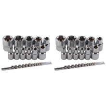 Female E-TORX Star Socket Set with Rail 22 Pcs Female External Star Socket Set E4 - E20 Torque Socket Set Alloy Steel