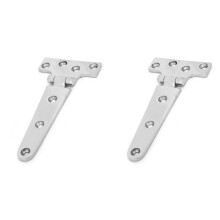2X Door Hinge T Type Hinge Gate Butt Hinge Thickened Stainless Steel T Type Hinge Home Door Gate Parts 151x75x4.5mm