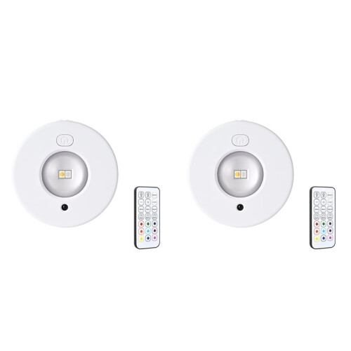 2X Closet Lights Wireless Stick  LED Under Cabinet Light 500mAh Dimmable Wireless Under Counter Lights with Remote 1