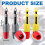 8pcs Wire Piercing Probe Kit, 0.08in and 0.16in Insulation Puncture Wire Probe Piercing Clip Test Probe Tool 3