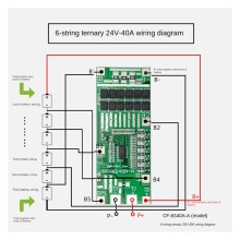 2X 6S 24V 40A 18650 Li-Ion Lithium Batterie Schutzplatine PCB mit Balance BMS Solarbeleuchtung für Ebike Scooter