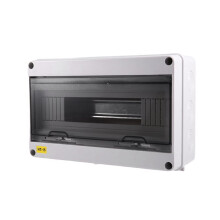 2X Boîte de Jonction HT 15 Voies, Boîtier de Distribution Étanche IP65, Boîtier Électrique Extérieur en Plastique HT-15 Voies pour Disjoncteur