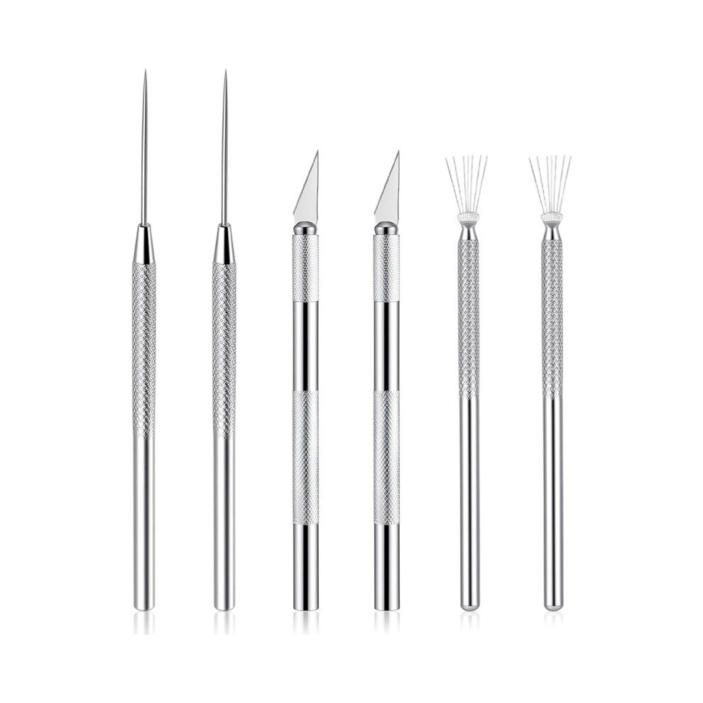 Cu Ribbons 12 Pcs Ceramic Pottery Clay Ribbon Sculpting Tool Kit with Wire Texture ...