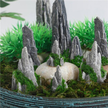 Mountain Decorative Miniature Set,Resin Model Making Landscape Rock Garden Set for Indoor Garden Accessories,24 Pcs