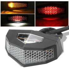 2X New 12V Universal Motorcycle ATV Taillight 5In1 LED Rear Tail Lights Brake Stop Light Turn Signal License Plate Light