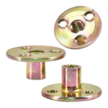 75x M10 Iron Plate Nut Three-Hole Flange Nuts Coupling Thread Furniture Fastener Lock Sofa Accessory Fastener T Nuts