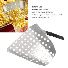 2X Cuchara Ergonómica para Palomitas de Maíz, de un Solo Mango, de Acero Inoxidable, con Agujeros para Cines y Tiendas.