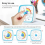 Visual Timer for Kids, 60 Minute Rainbow Countdown Timer with Silent Flash, Time Management Tool for Classroom, Home, Kitchen, Office, Blu 3