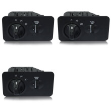 3X F81Z-11654-AA, 88924369 Headlight Lamp Assembly for F250 F350 Super Duty Truck 1999-2005