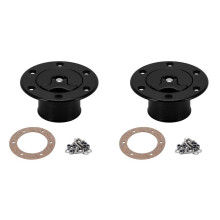 2X New Aluminum Billet Fuel Cell / Fuel Surge Tank Cap Flush Mount 6 Bolt Surface Oxidation Opening ID 35.5mm