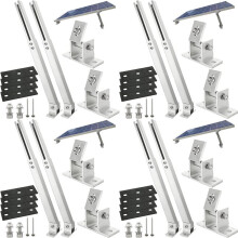 4X Adjustable Solar Panel Tilt Mount Brackets Aluminum Alloy Solar Panel Mounting for Flat Surface Roof RV Boat Off-Grid