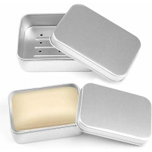 2 Pack Aluminium Travel Soap Boxes with Drainage Tray, Waterproof Rust Resistant Soap Dishes for Home, Travel and Bathroom Use