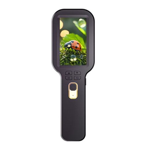 3 Set Handheld Digital Magnifier Microscope 500X  1200mah Electronic Magnifying Glass with 3 Inch IPS Screen Black 1