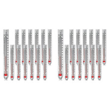 24-Pack V Shaped Dual Scale Science Thermometers, Mercury-Free for Schools, Labs, and Home Experiments