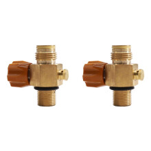 2X CO2 Tank Adapter,G1/2 14 M18X1.5 Refill CO2 Valve Adapter Thread Converter CO2 Tank Adapter Converter