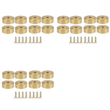 24 Pack Brass Cutting Board Feet with Non Slip Pads,Rubber Feet for Cutting Board,1 Inch Rubber Feet Solid Brass