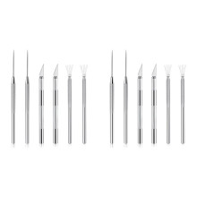 12 Pcs Ceramic Pottery Clay Ribbon Sculpting Tool Kit with Wire Texture Pin Carving for Modeling Detail Processing