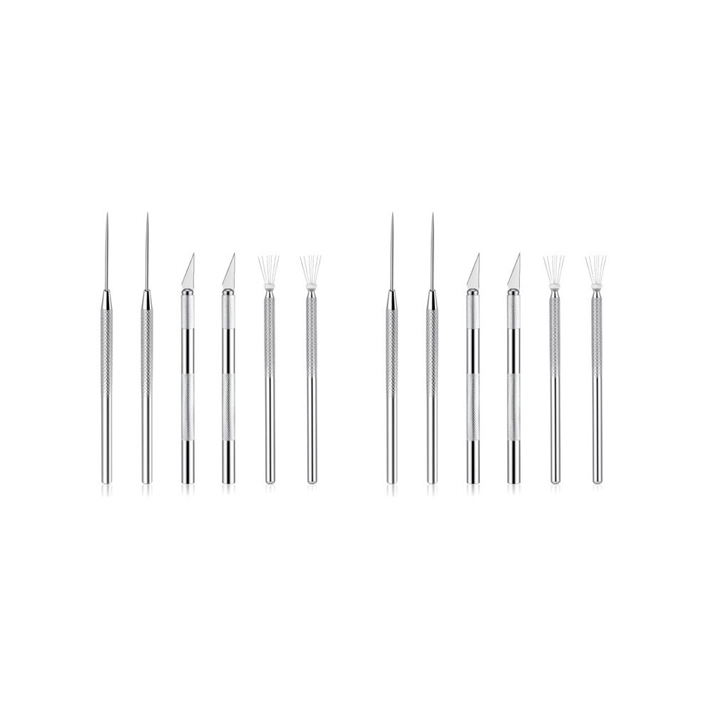 Cu Ribbons 12 Pcs Ceramic Pottery Clay Ribbon Sculpting Tool Kit with Wire Texture ...