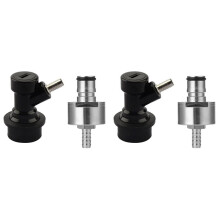 2X  Lock Disconnect Carbonation Cap - Stainless Steel Carbonation Cap with 5/16inch Barb  Lock Type