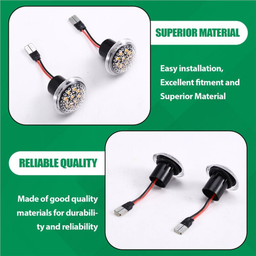 2Pair for  Transit Connect 2010-2021 Side  Turn Signal Light 9T1Z13K376A Side  Indicator Lights B