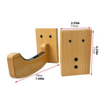 4pcs Wall-Mounted Wooden Surfboard Rack Ideal for Ski, Snowboard & Surfing Gear Storage