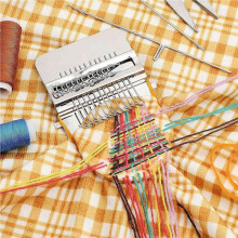 2X Speedweve Small Darning Looms, Wooden Looms Speedweve Type Weave Tool Knit Patch Kit for DIY Crafts Mending