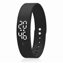 Fitness náramok s krokomerom, počítadlom krokov, monitorom kalórií a hodinkami, bez Bluetooth alebo aplikácie,