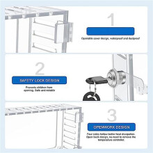 2X Universal Thermostat Guard with Lock Universal Combination Lock Box Transparent Acrylic Thermostat with Safety Lock