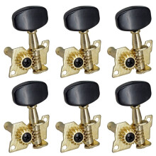 18 Pc Droite Gauche Guitare Tuning Pegs Ouvert Machine Têtes Bouton Carré ou Acoustique Folk Guitare Tuning Peg Pièces ou + Noir