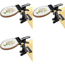 3X Metal Embroidery Hoop Holder - 360 Rotated Adjustable Table Clamp Stand Clip,Tabletop Clamp for DIY