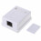 2X New Cat6 RJ45 8P8C Wall Coupler Jack Adapter UTP Unshielded Single Port Desktop Mount Box for RJ45 Module Socket 1