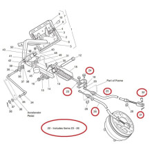 10X para Conjunto de Cabos de Freio EZGO TXT Núcleo Do Lado Do Passageiro e Do Motorista para Carrinho de Golfe Medalist 94 + 70969-G03