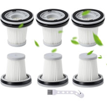 6 Pack HEPA Filter Replacement for Fanttik Slim V8 Apex / V9 Mix / V10 Mix/Slim V10 Apex Washable HEPA Filters