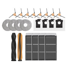 Essential Replacement Kit for S60/S60 Pro Round Brush Robot Vacuum - Main Brush, Filter, Dust Bag, Mop Cloths