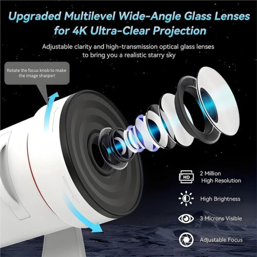 Ocean HD  Dynamic 5D Holographic Night Light Projector,10 Space Scenes, for Bedroom Ceiling Black 2