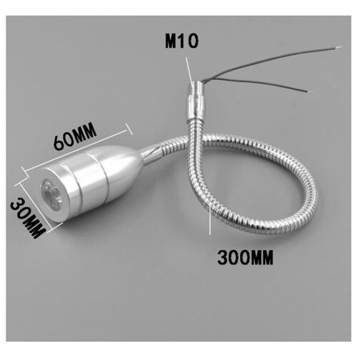 4x 3WAC 12V 24V LED Tool Light Flexible 30cm LED Workshop Work Light Silver for CNC Machine Rework Welding Machine 2