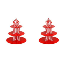 2X Cardboard Cupcake Stand Tiered Cake Stand Multipurpose Cardboard Cake Stand Practical Cake Tier Stand Cupcake Stand