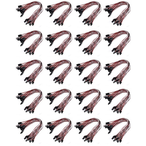 Cabos de Extensão Servo de 300 Peças Cabo de Extensão Servo Macho para Fêmea (11,8 Polegadas)