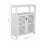 Living And Home Freestanding Bathroom Storage Cabinet with Doors 6