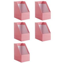 5X Revistero de Papel Soporte para Libros con Sujetalibros Soporte de Archivo Organizador de Documentos Plegable Estante de