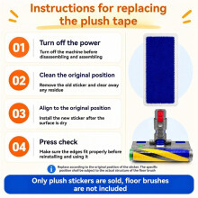 Soft Velvet Brush Strips Compatible with V12 V15 Vacuum Cleaner Replacement Brush Strips Parts 2PCS