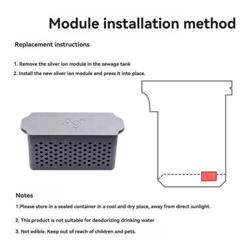 Silver Ion Module for  Flow /  Flow 2 /  Xiaoyao 002Max 003 JX Sewage Tank Deodorization Accessory 2