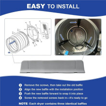 WE13X29725 Drum Baffle for GE Dryer GFD55ESSN0WW, GFD85ESPN0RS, GFD55ESSN3WW, GFD85ESPN1RS Etc, Dryer Baffle Replacement
